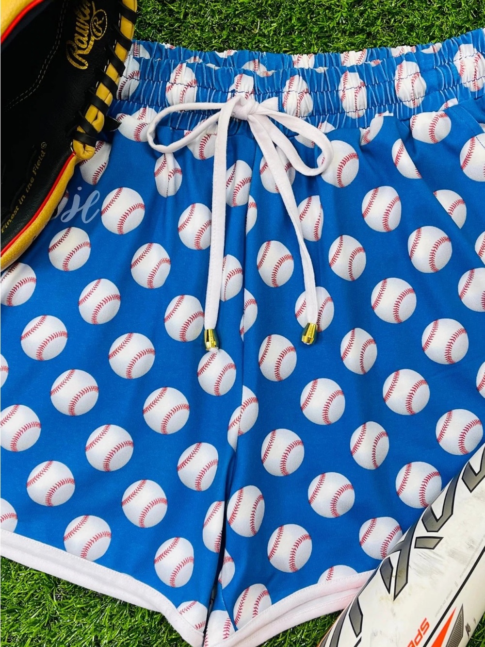 Women’s Baseball Print Athletic Shorts - nwt